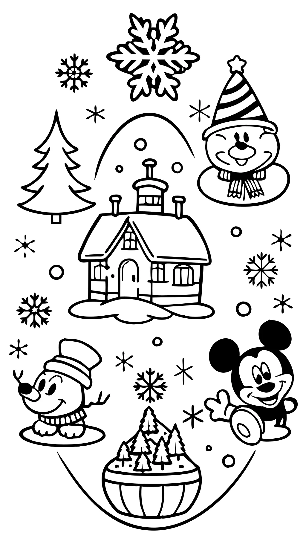 coloriages de disney hiver